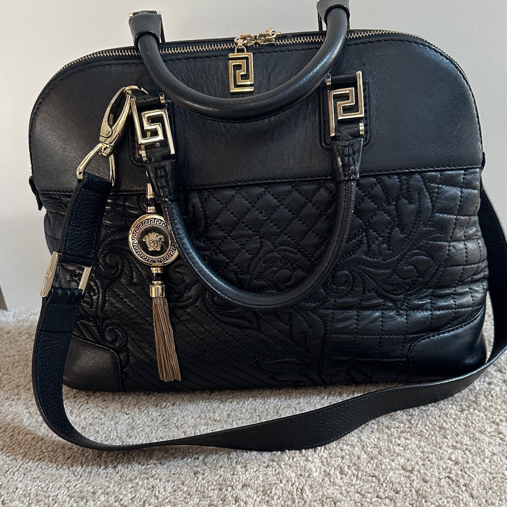 Gianni Versace Quilted Napa leather vanitas lady Athena